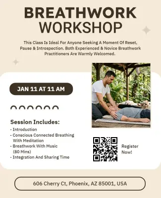 Breathwork Workshop Wellness Flyer Template