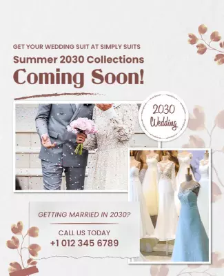 Bridal Fashion Collection Announcement Flyer Template