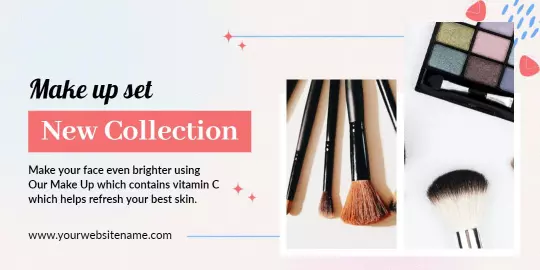 Bright and Fresh Cosmetic Products Promotional Tarpaulin Banner Template