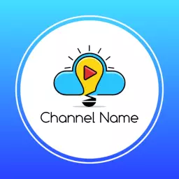 Bright Blue and Yellow YouTube Channel Logo Design Idea Logo Template