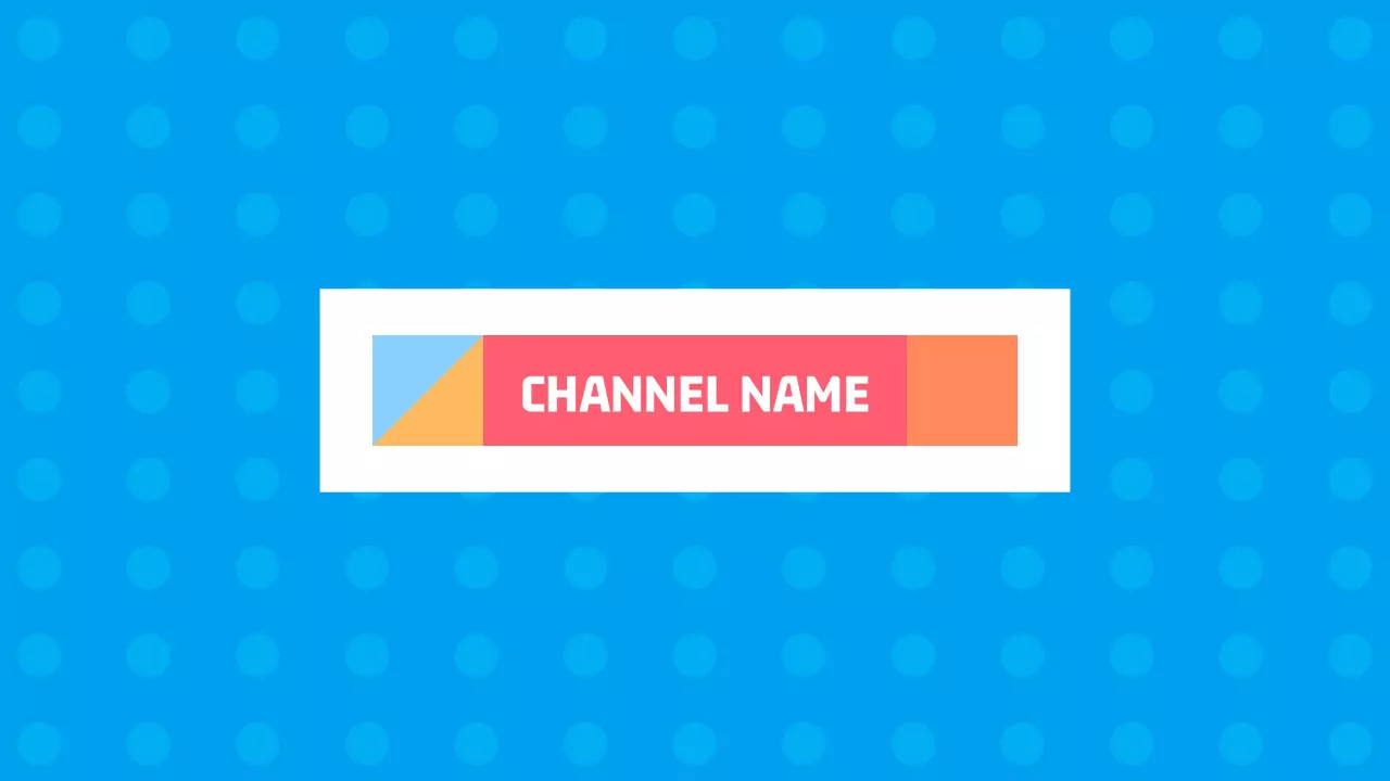 Bright Blue Background with Geometric Shapes YouTube Banner Template