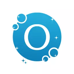 Bright Blue Bubble Letter Design for Educational Alphabet Logo Template