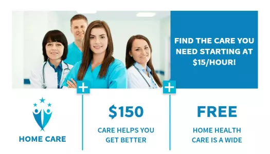 Bright Blue Home Care Medical Business Card Template