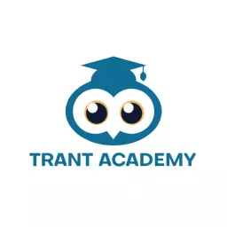 Bright Blue Owl with Graduation Cap for School Logo Template