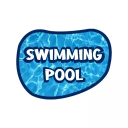 Bright Blue Water Rippling in the Swimming Pool Logo Template