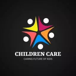 Bright Colored Star Design Representing Children's Care Center Logo Template