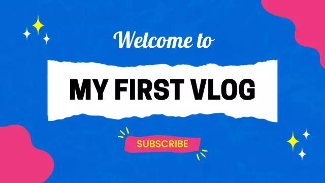 Bright Colorful Introduction VLog YouTube Thumbnail Template