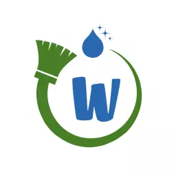 Bright Green and Blue Cleanliness Alphabet Logo Template