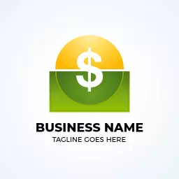 Bright Green and Yellow Banking Services Logo Template