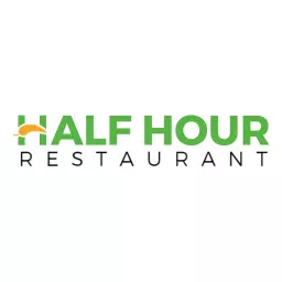 Bright Green and Yellow Logo for Half Hour Restaurant Template