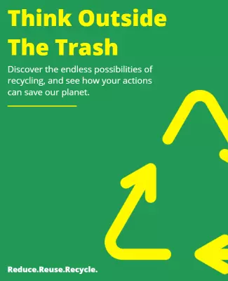 Bright Green Eco-Friendly Recycling Awareness Poster Template
