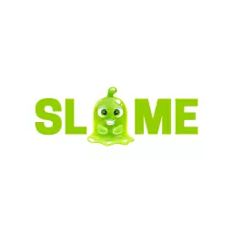 Bright Green Slime Character for Fun and Playful Logo Template
