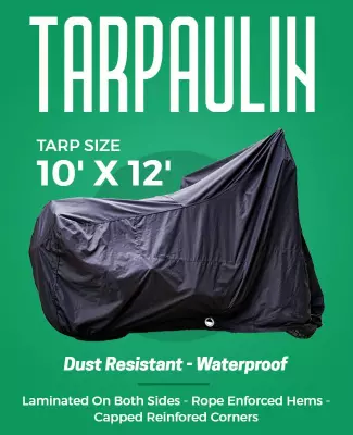 Bright Green Waterproof Tarpaulin Product Information Poster Template
