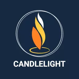 Bright Orange and Yellow Candlelight Flame Design Logo Template