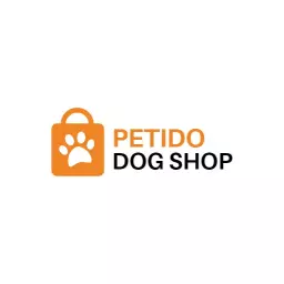 Bright Orange Dog Shop Logo Featuring a Cute Paw Print Logo Template