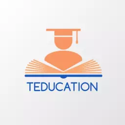 Bright Orange Graduation Cap Over an Open Book Education Logo Template