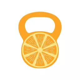 Bright Orange Kettlebell Design for Fitness Enthusiasts Logo Template