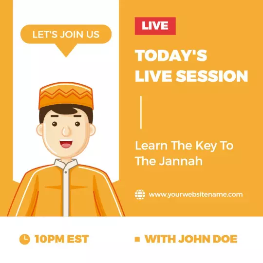 Bright Orange Live Festival Session on Learning Jannah Ad Template