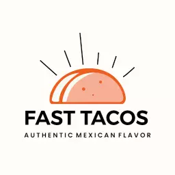 Bright Orange Taco Design Symbolizing Fast Food Flavor Logo Template