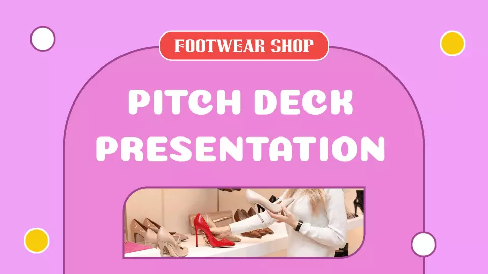 Bright Pink Footwear Shop Innovative Pitch Deck Presentation Template