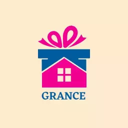Bright Pink Gift Box with Playful Bow for Gift Shop Logo Template