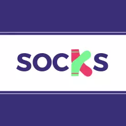Bright Purple and Colorful Socks Design for Fashion Logo Template