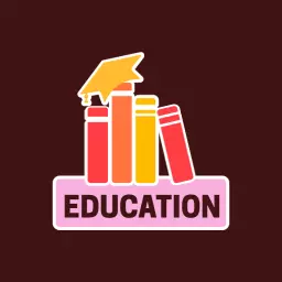 Bright Red and Yellow Books Representing Education Logo Template