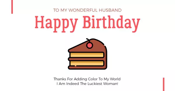 Bright Red Cake Design with Sweet Message for Birthday Banner Template