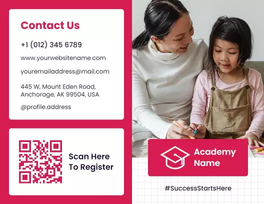 Bright Red Tutoring Services for Skills Development Brochure Template
