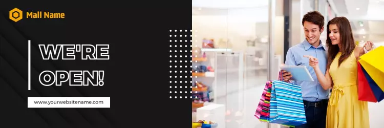 Bright Shopping Experience with Colorful Bags Twitter Banner Template