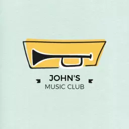 Bright Yellow and Black Trumpet Design for Band Logo Template