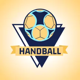 Bright Yellow and Blue Sphere Design for Handball Logo Template