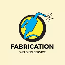 Bright Yellow and Blue Welding Equipment Service Logo Template