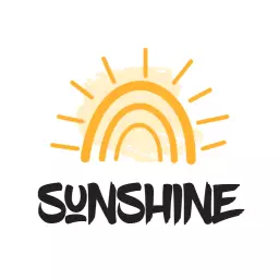 Bright Yellow and Playful Sunshine Theme Logo Template