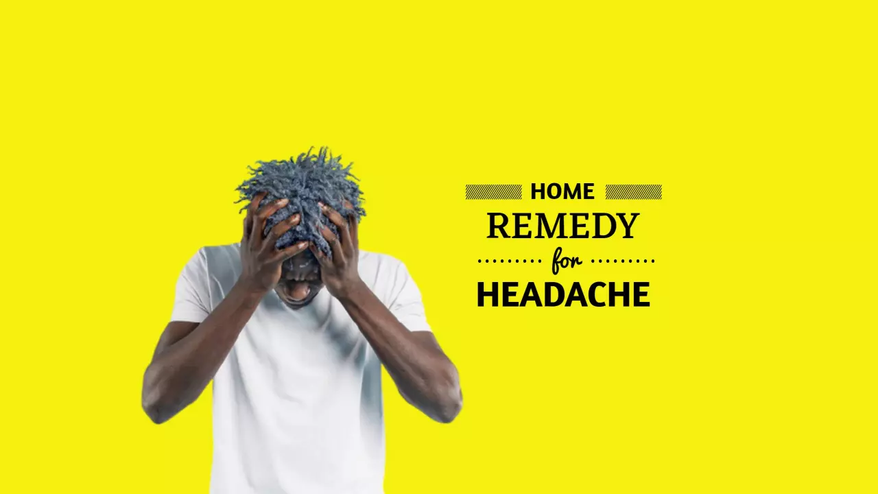 Bright Yellow Background with Headache Remedy YouTube Banner Template