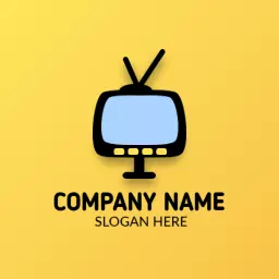 Bright Yellow Background with IPTV Streaming Service Logo Template