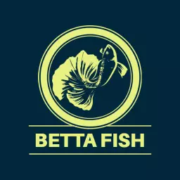 Bright Yellow Betta Fish Design Celebrating Aquatic Life Logo Template