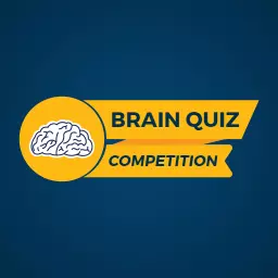 Bright Yellow Brain Quiz Competition Event Logo Template