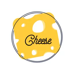 Bright Yellow Cheese Slice Design for Delicious Snacks Logo Template