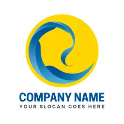 Bright Yellow Circle Emphasizing Scorpion Style Logo Template