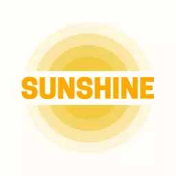 Bright Yellow Circular Design Representing Sunshine Logo Template