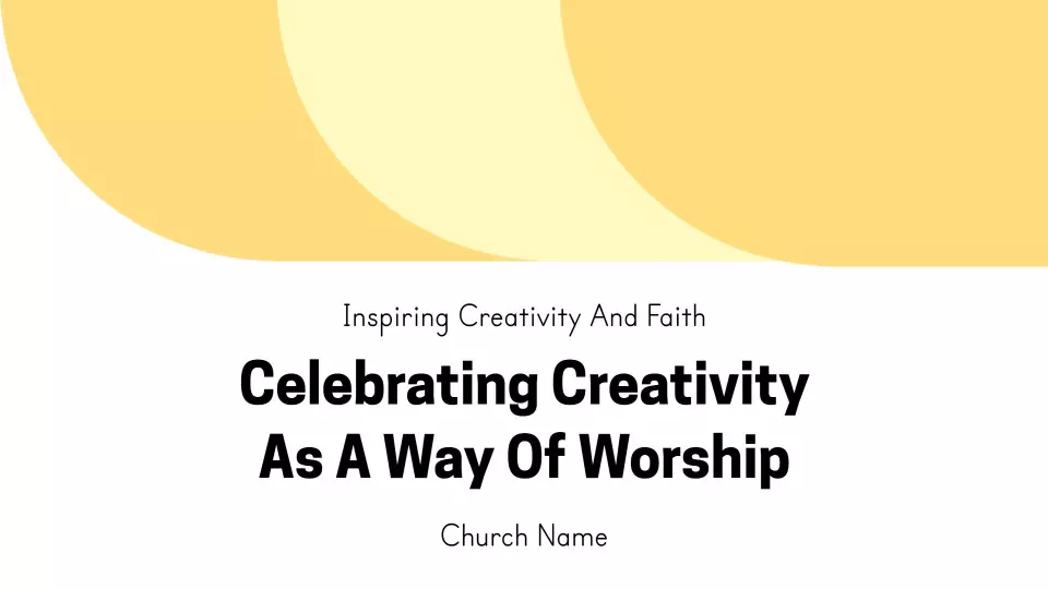 Bright Yellow Creative Worship Church Service Presentation Template