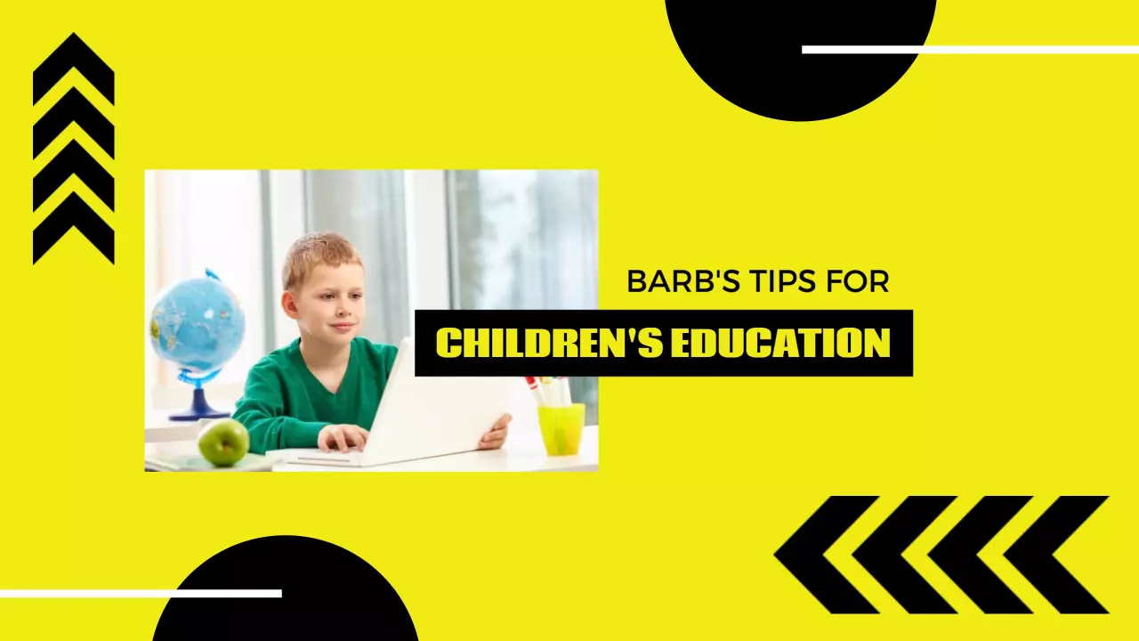 Bright Yellow Educational Tips for Children's Education YouTube Banner Template