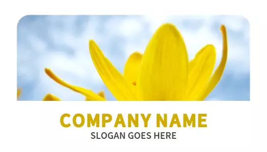 Bright Yellow Floral Nature Inspired Business Card Template