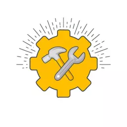 Bright Yellow Gear and Tools Representing Industrial Services Logo Template