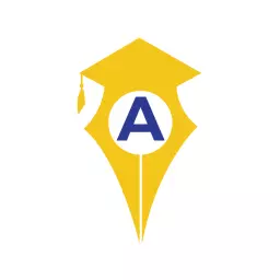 Bright Yellow Graduation Cap and Alphabet Letter Design Logo Template