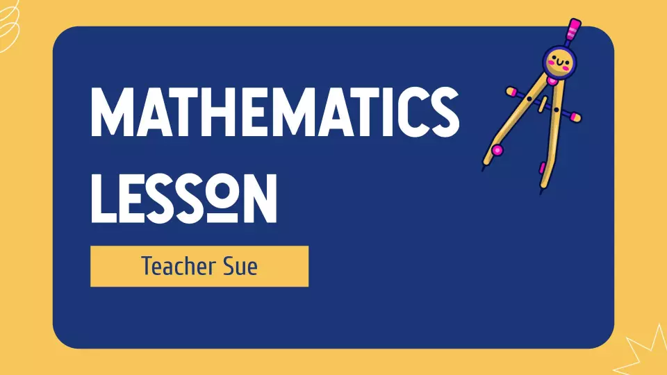 Bright Yellow Interactive Mathematics Education Presentation Template