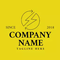 Bright Yellow Modern Energy Company Logo Template