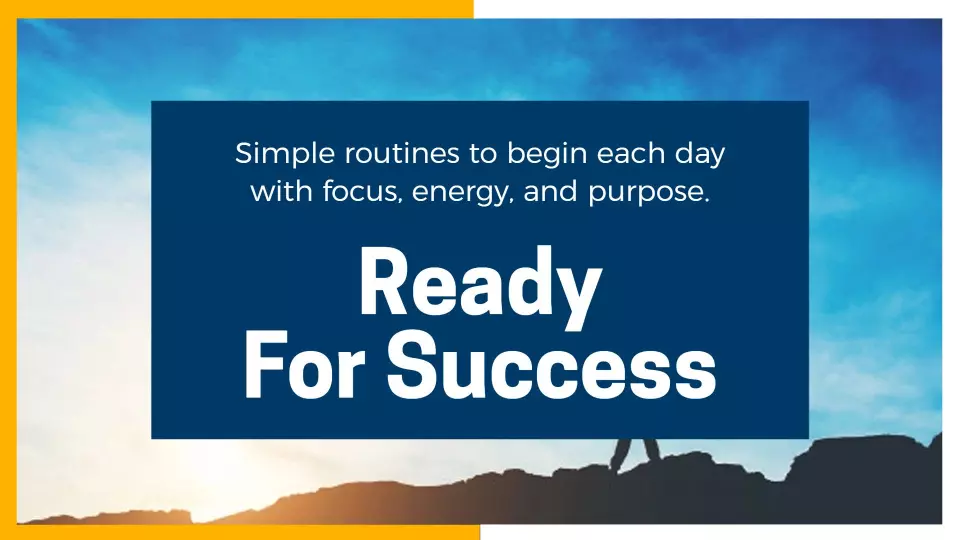 Bright Yellow Motivational Morning Routine Strategies Keynote Template