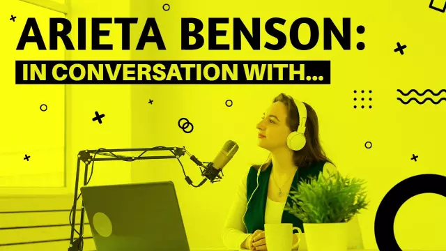 Bright Yellow Podcast Interview Discussion YouTube Thumbnail Template